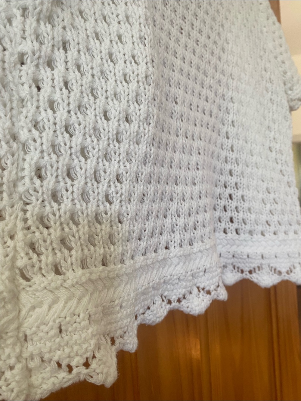 NorthStyle White Open Knit Crochet Cardigan Sweater Shrug Boho Cottagecore Small - Picture 6 of 10